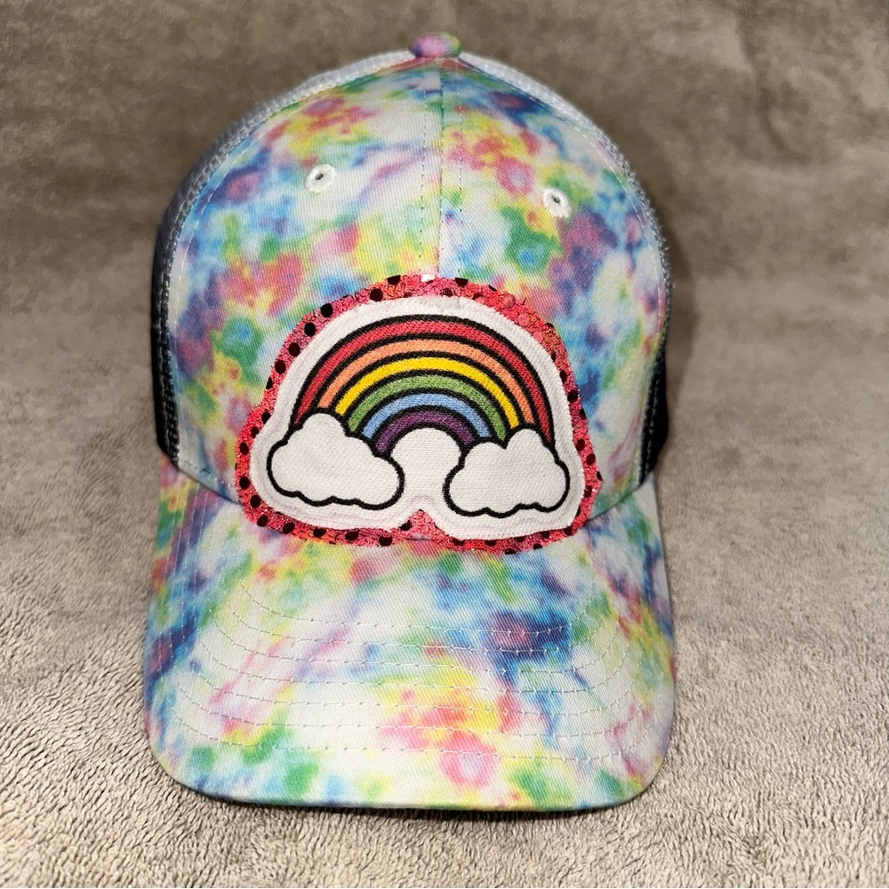 Hat Republic Rainbow Tie Dye Trucker Hat Mesh Snapback Cap Y2K Festival